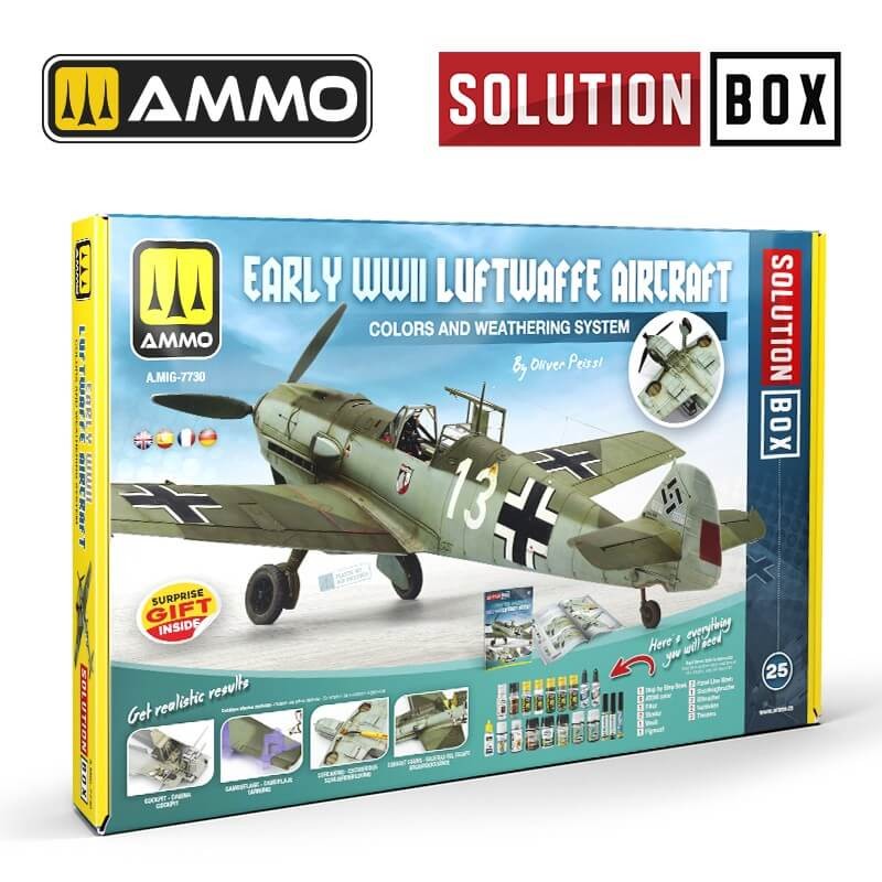 Solution Box Early WWII Luftwaffe Aircraft AMMO MIG JIMENEZ 7730