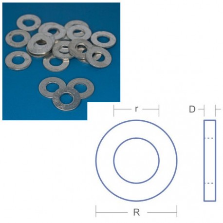 Arandela de acero (x20), M3. RB 104-30