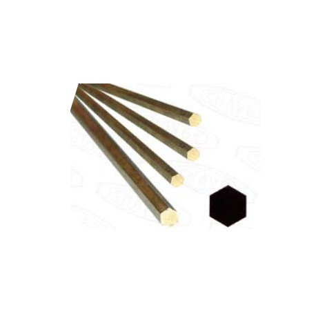 Hexagonal brass profile. 3 mm. HIRSCH 40176