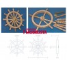 Wooden ship's wheel. 12 spokes. RB 131-60