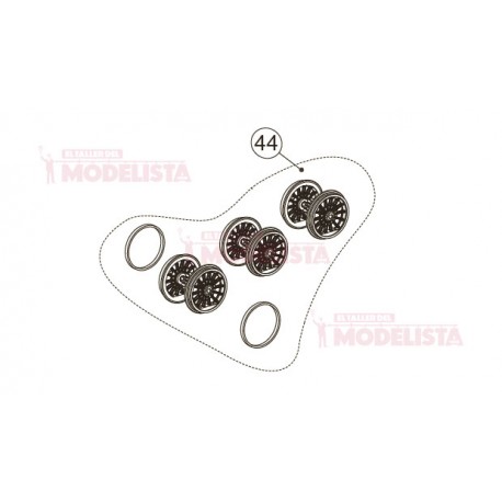 Wheel set for locomitves 7200/7500 RENFE. ER3016/44