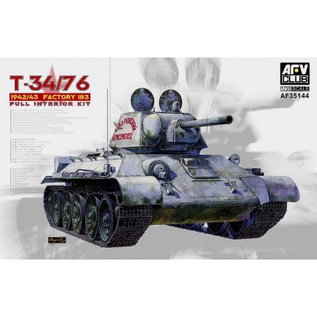 T-34/76 with full interior kit. AFV CLUB 35144