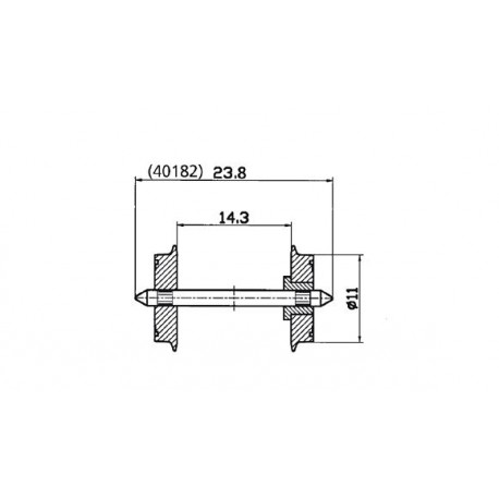 Set de ejes (x2), DC. ROCO 40182