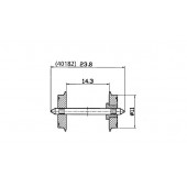 H0 standard wheel (x2). ROCO 40182