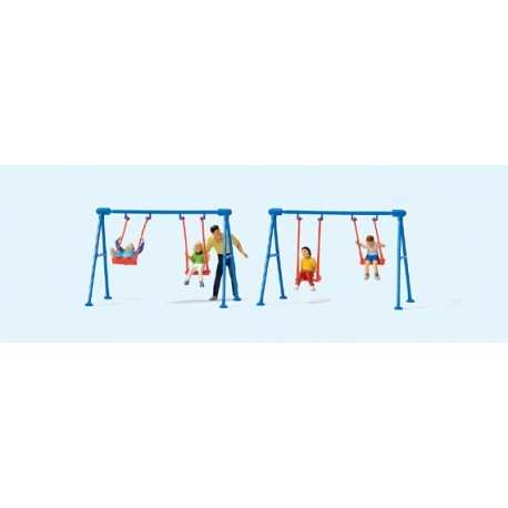 Children on the swings. PREISER 10630