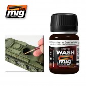 Enamel Wash: Dark Brown for Green Vehicles. 35 ml. AMIG 1005