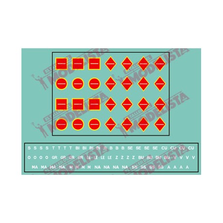 Indicadores de transporte rojos. ETM 8002