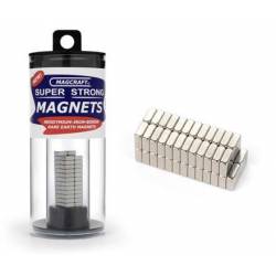 Block magnets. 6,4 x 6,4 x 2,5 mm (x50). MAGCRAFT NSN0610