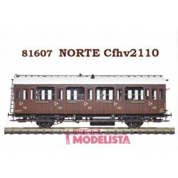 Coche de 3ª clase CFHV 2110, NORTE. MABAR 81607