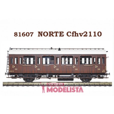 Coche de 3ª clase CFHV 2110, NORTE. MABAR 81607