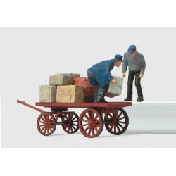 Loading workers with cart. PREISER 28084