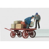 Loading workers with cart. PREISER 28084