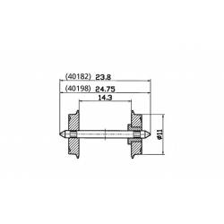 Set de ejes CC, 11 mm (x2). ROCO 40198