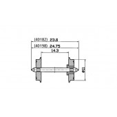 H0 standard wheel, 11 mm (x2). ROCO 40198