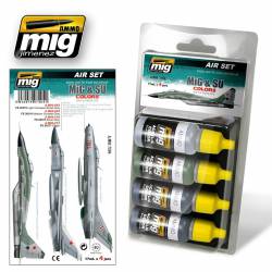 MIG & SU grey and green fighters color set.  AMIG 7204