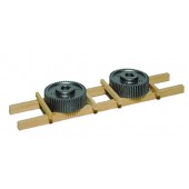 Gears on wood frame. MABAR 87009