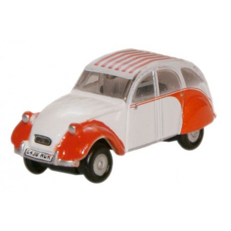 Citroen 2CV Dolly, rojo y blanco. OXFORD NCT003