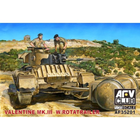 Valentine Mk.III británico con rotatrailer. AFV CLUB 35201