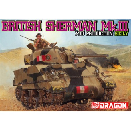 Sherman Mk.III, Mid-Production. Sicilia. DRAGON 6231