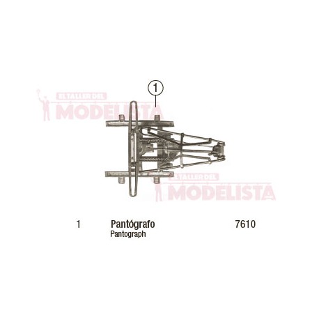 Pantograph for series 251 RENFE. ELECTROTREN ER7610