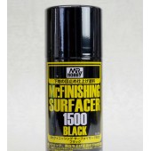 Mr Surfacer 1500, Spray. Black. MR HOBBY B526