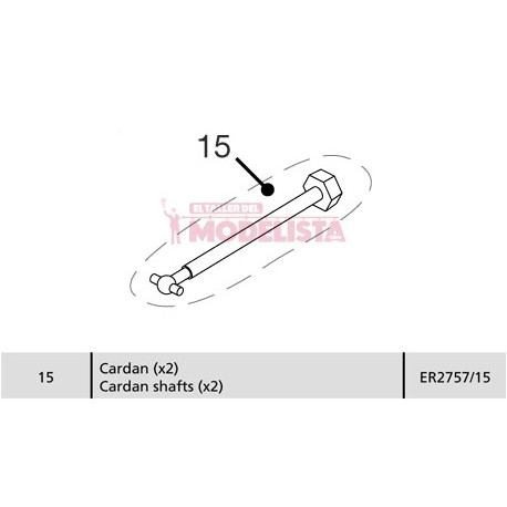 Cardan for RENFE 277. ELECTROTREN ER2757/15