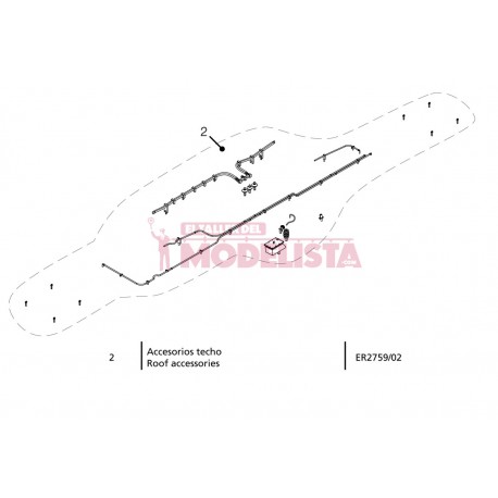 Roof accessories for RENFE 277. ELECTROTREN 2759/02