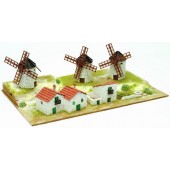 Diorama: Molinos de viento y casas. DOMUS KITS 40212