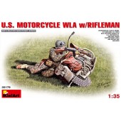 Motorcycle WLA with rifleman. MINIART 35179