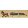 Horse drawn log wagon. PREISER 30465