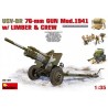 USV-BR 76-mm Gun w/ limber and crew. MINIART 35129