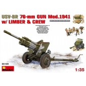 USV-BR 76-mm Gun w/ limber and crew. MINIART 35129