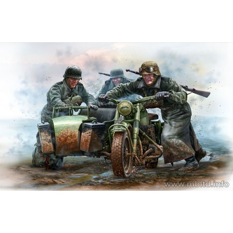 Motociclistas alemanes, WWII. MASTER BOX 35178