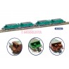 Set of 2 pair hopper wagons RENFE. Green. MABAR 87200