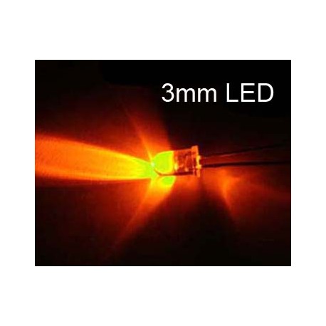 Led de 3 mm naranja (x50)