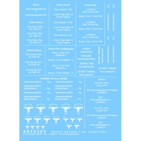 German ammo box. Rifle, 20, 37 and 57 mm. ARCHER AR35300W