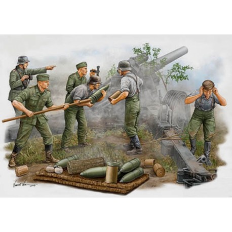 German field Howitzer gun crew. TRUMPETER 00425