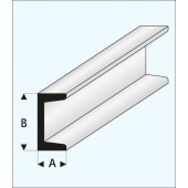 Perfil en "U" 1,0 x 2,0 mm. MAQUETT 412-52/3