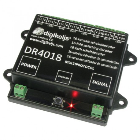 Decoder de accesorios, 16 canales. DIGIKEIJS DR4018