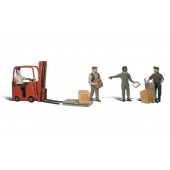 Workers with forklift. WOODLAND SCENICS A2192