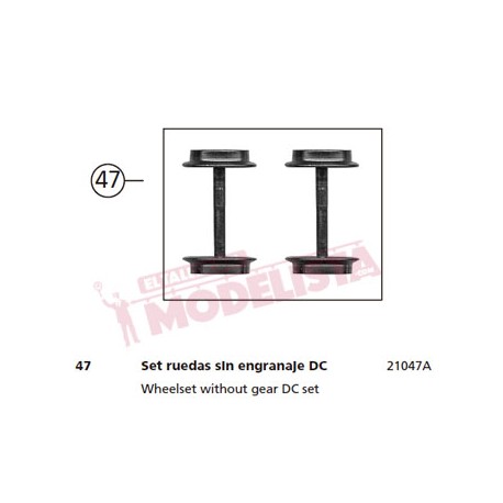 Wheelset without gear. ABJ. ER21047A