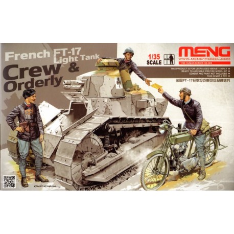 Carristas franceses FT-17 y motociclista. MENG HS-005