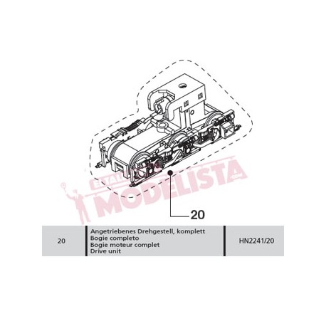 Bogie motriz completo, RENFE 321. ARNOLD HN2241/20