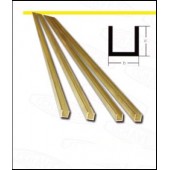 Brass profile U. 3,5 x 3,5 mm. HIRSCH 743535