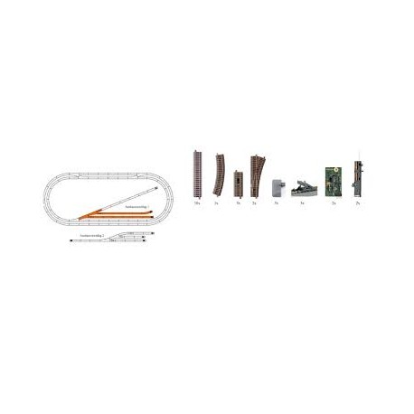 Extension track set for Digital Starter Set. ROCO 51251