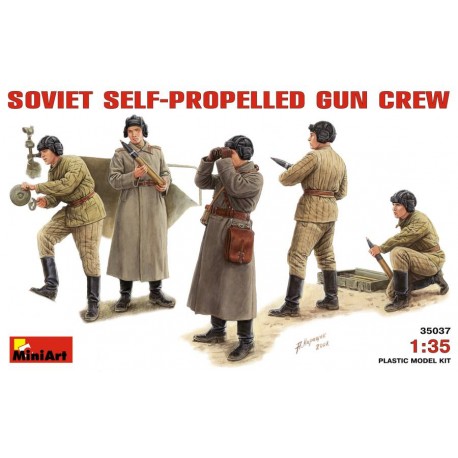 Soviet self-propelled gun crew. MINIART 35037