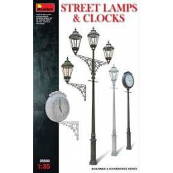 Street lamps and clocks. MINIART 35560