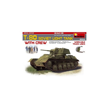 T-80 soviet light tank. MINIART 35243