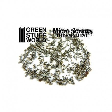 1200 tornillos de 0,1 a 1,2 mm. GREEN STUFF WORLD 9160