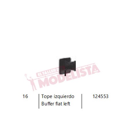 Buffer flat left, RENFE 333. ROCO 124553